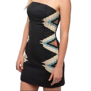 𝅺ECOTE Tribal Aztec Strapless Dress